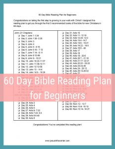 bible reading plan for beginners