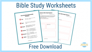 Printable Bible Study Worksheet