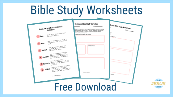 Free Printable Bible Study Worksheets